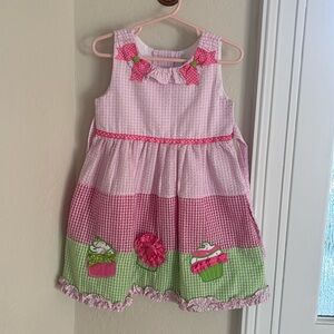 Girls gingham summer dress